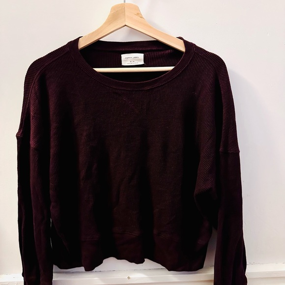 Paper Label plum waffled cotton & bamboo loungewear set | size M - Picture 4 of 7